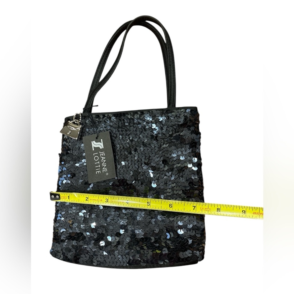 Jeanne Lottie Small Black Sequin Evening Bag - Picture 4 of 5